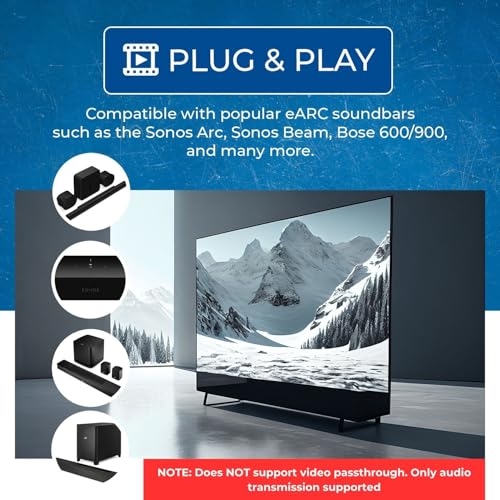 Conmutador HDMI eARC para conectar receptor AV a dos televisores en salas multimedia 4
