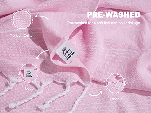 Seebottle Turkish Beach Towels (71" X 38", 2 Pack), 100% Cotton Large Soft Turkish Towel Lightweight And Quick Dry Oversized Stylish Beach Towel For Travel Or Pool #TOP3