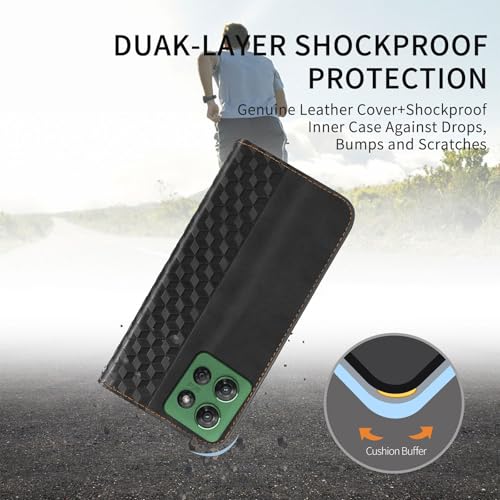 Image of Wallet Case for Motorola Moto G Power 2025 /Motorola Moto G Play 2025 - PU Leather Flip Cover with Card Holder Slots, Strong Magnetic Folio Kickstand Phone Case, Black