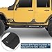 Hooke Road JK Body Armor Cladding Compatible with 2007-2018 Jeep Wrangler JK 4-Door - Steel Black Rocker Panel Guard (2-piece Set)