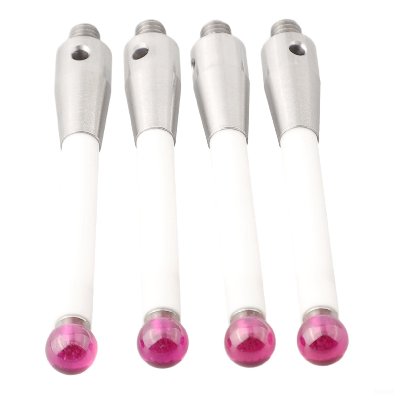 CMM Lot de 4 goupilles tactiles avec tige en céramique Ø6 mm L50 mm Bille Rubis A-5000-3709 pour compteurs de coordonnées