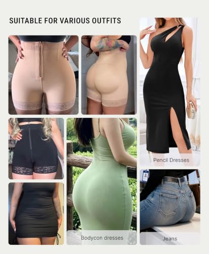 Image of FeelinGirl Tummy Control Shapewear Butt Lifting Faja Shorts Body Shaper