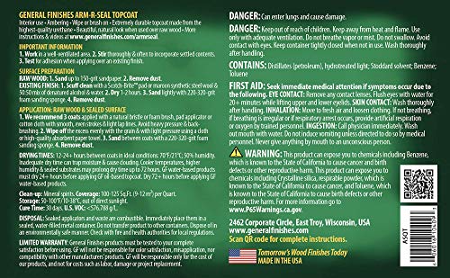 General Finishes Arm-R-Seal Oil Based Topcoat, 1 Quart, Satin #TOP3