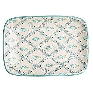 Tranquillo Naila Vintage Seifenschale Rechteckig Grün-Blau