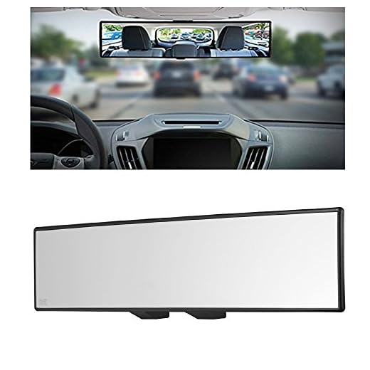 Car Rearview Mirrors,Yoolight Car Universal 12'' Interior Clip On Panoramic Rear View Mirror Wide Angle Rear View Mirror (12"L x 2.8" H)