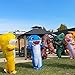 MXoSUM Inflatable Shark Costume Adult Halloween Costume Full Body Shark Air Blow-up Party Costume Cosplay Jumpsuit