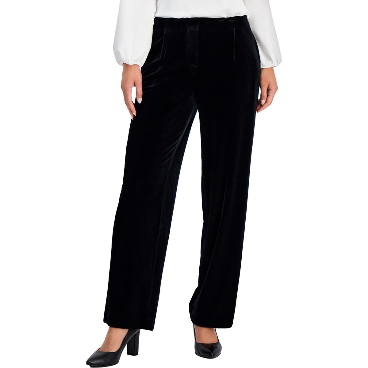 Kasper Womens Pull on Elastic Wb Wide Leg