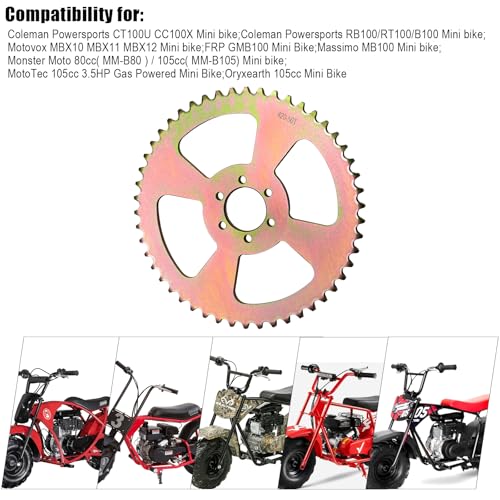Image of JNDO 50T Sprocket #420 Chain 6 Hole Rear for Coleman CT100U Baja DB30 | 50 tooth, 420 chain, 6 hole design, rear sprocket, for Coleman CT100U, Baja DB30, Monster, Mega Moto, Motovox MBX10