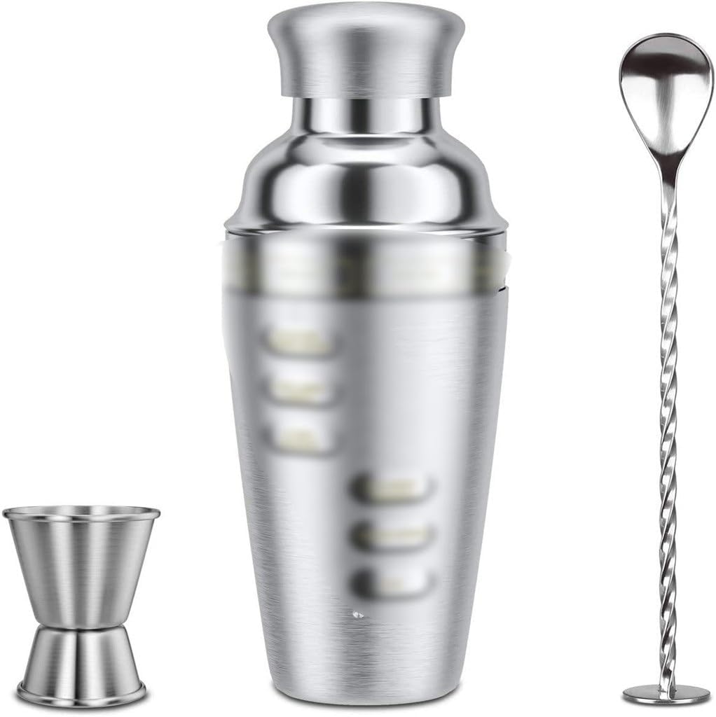 Stainless Steel Cocktail Bar Shaker Set 17 Piece Home Mixing Tools