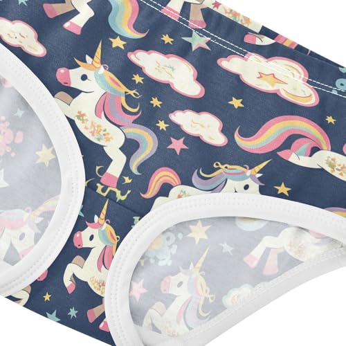 Wusikd Cute Unicorns Girls' Underwear Cotton Girls Briefs Soft Toddler Underwear 2T4