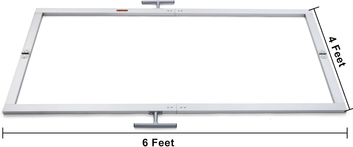 Batter's Box Template, Aluminum, Foldable, Heavy-Duty, for Baseball and Softball Field, Coaching Accessory