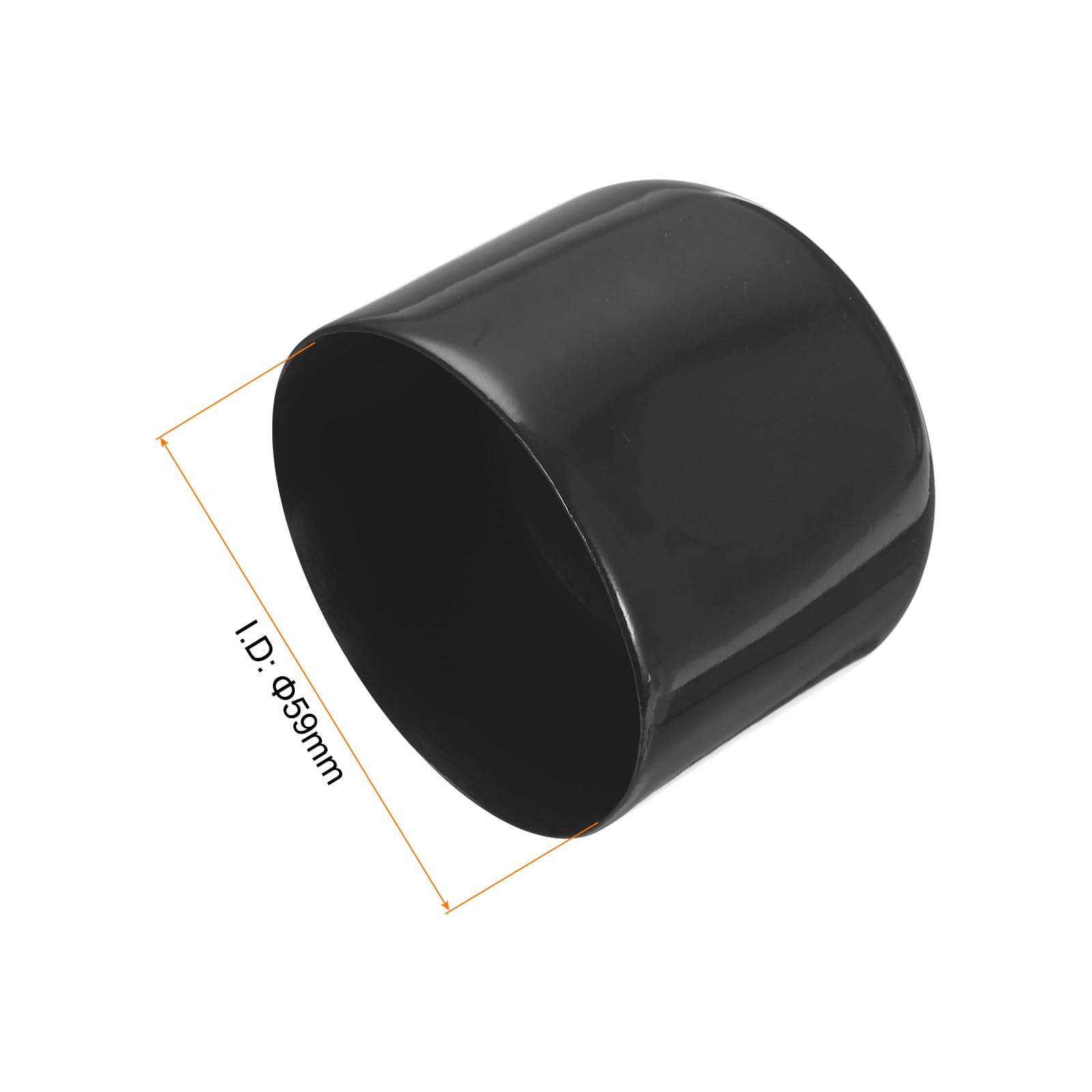 Sourcing Map 10 Tapas De Goma De 43 Mm (1 11/16 Pulgadas), Tapas Redondas De Plástico Para Tubos, Vallas, Postes De Tubería, Muebles, Barandilla, Color Blanco