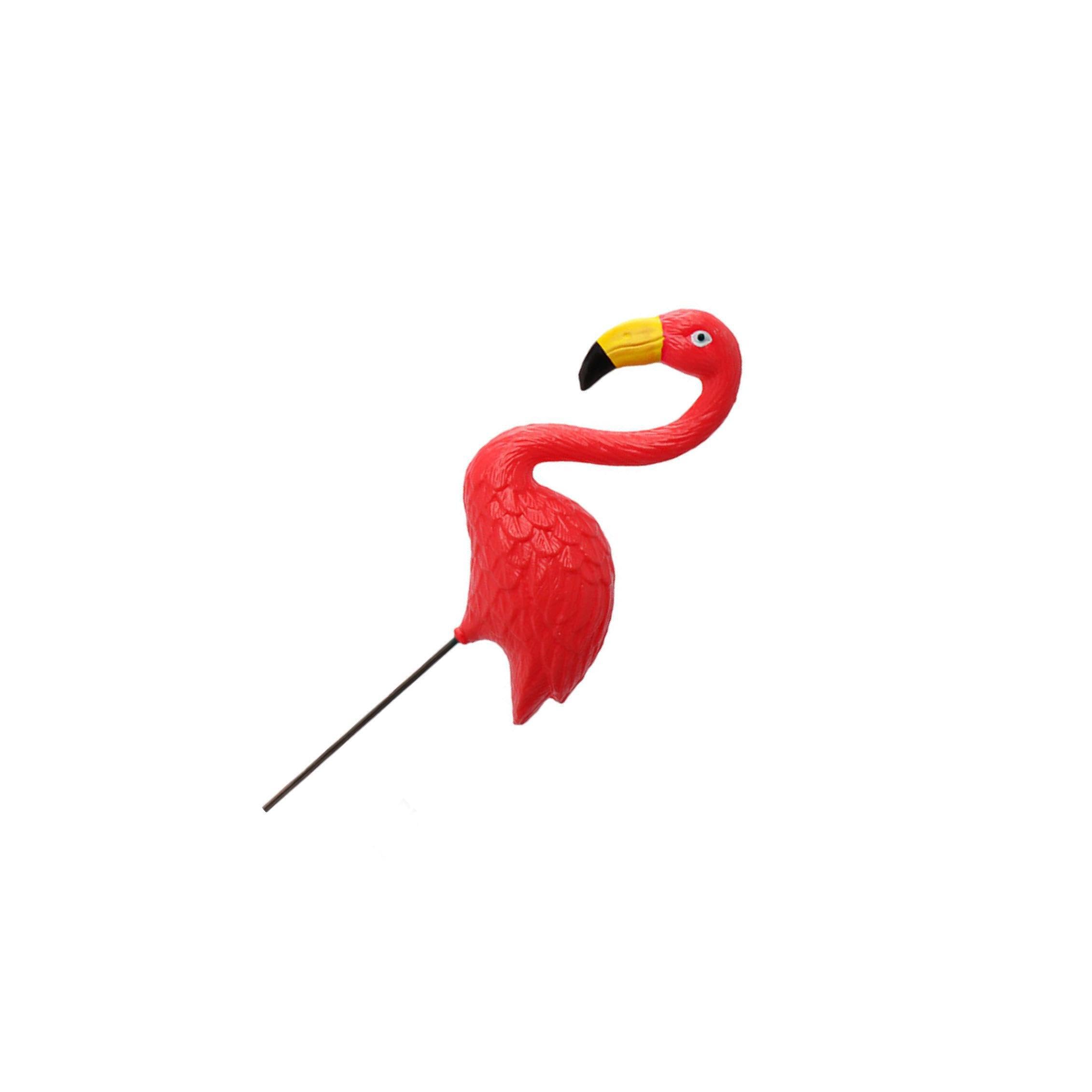 Mophrati Red Flamingo Ornament For Planters And Flowerpots Easy And Fun Outdoor Decor Flowerpot Planter Holiday Decorations Accessories Yard Flamingo Statue, 12.5X12.7cm 28Cm