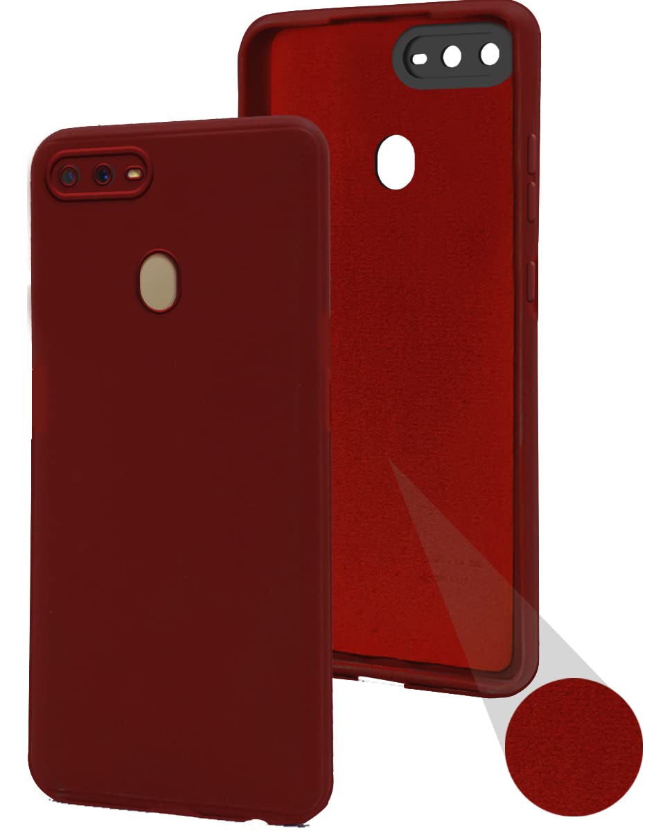 Jkobi Back Cover Case for Oppo A5 / Oppo A5s (Inside Fiber Cloth | Smooth Matte Finish | Elegant Professional Look |Red)