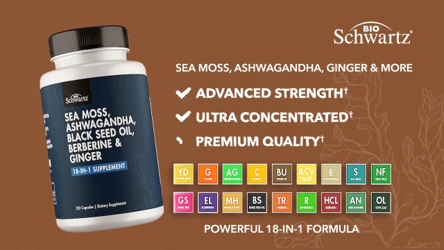スウェストSwaist Black ginger & HMBca 2000mg Amazon.com: BioSchwartz Sea Moss Black Seed Oil Ashwagandha Ginger