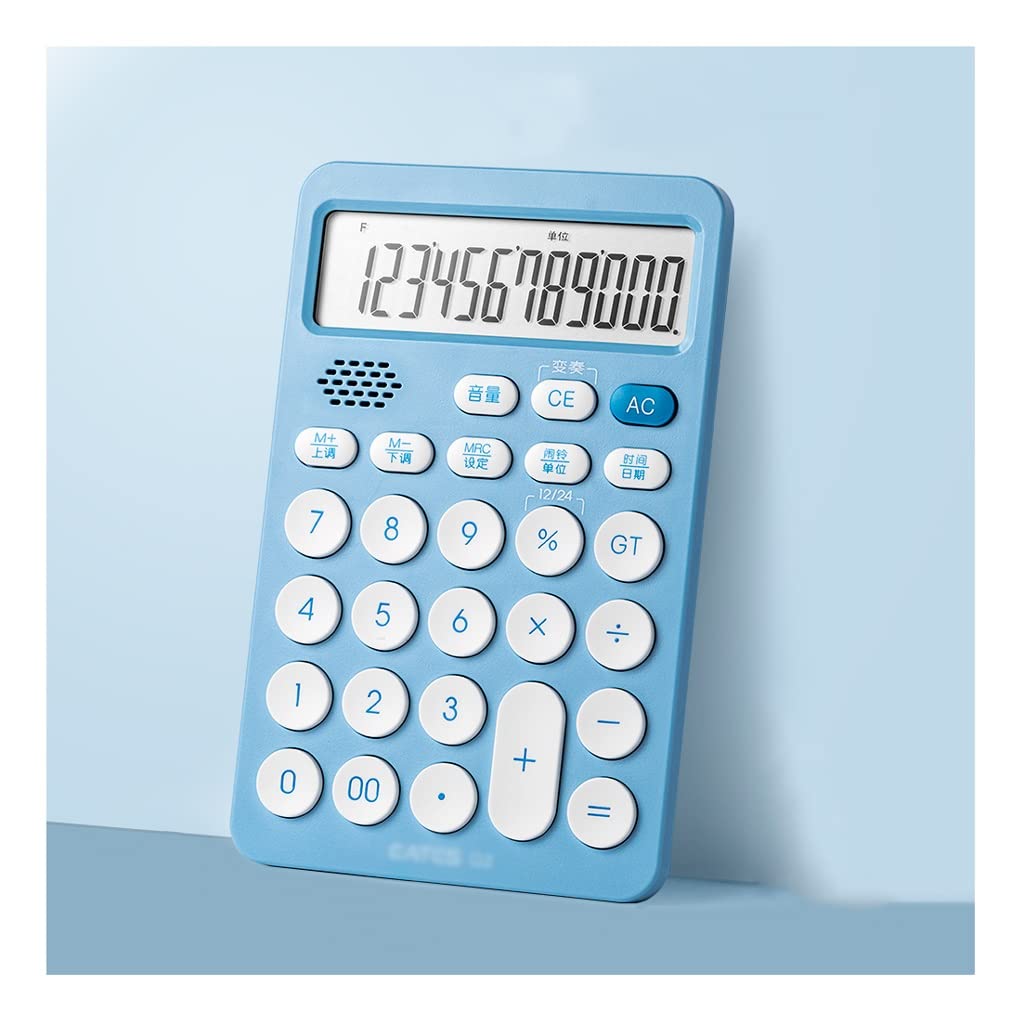 calcolatrice, Calcolatrice elettronica a 12 cifre, alimentata a batteria, calcolatrice portatile con ampio display LED, for studenti, ufficio