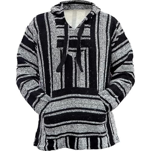 Fxbar Mens Hoodie Sweatshirt Pullover Jerga Surf Poncho Drug Rug Striped Woven Baja Jacket Coat Hoodie2
