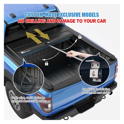 Couvre-benne rétractable manuel étanche pour BYD Shark 6 pick-up - 4
