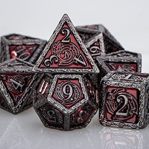 ARUOHHA Set di dadi in metallo per DND con