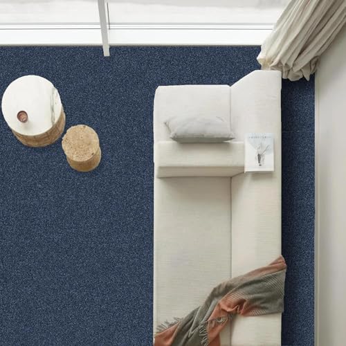 Image of FC Texture-2-Denim-Blue Carpet Luxurious Feel Floring for Residential, Commercial Office & Home and Sound Absorbing Durable Easy Clean Low Maintenance for High Traffic Areas