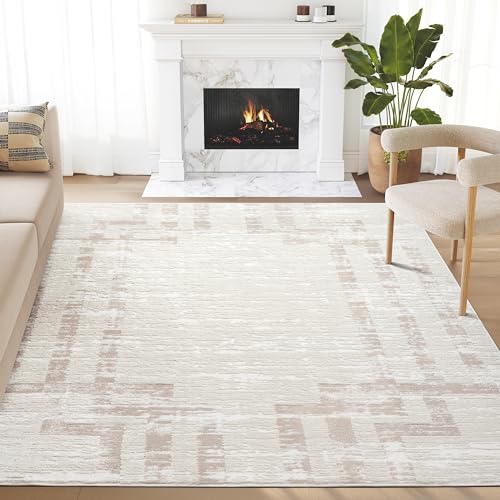 Tapete Abani crema 160x135 cm con patrón geométrico miniatura 1