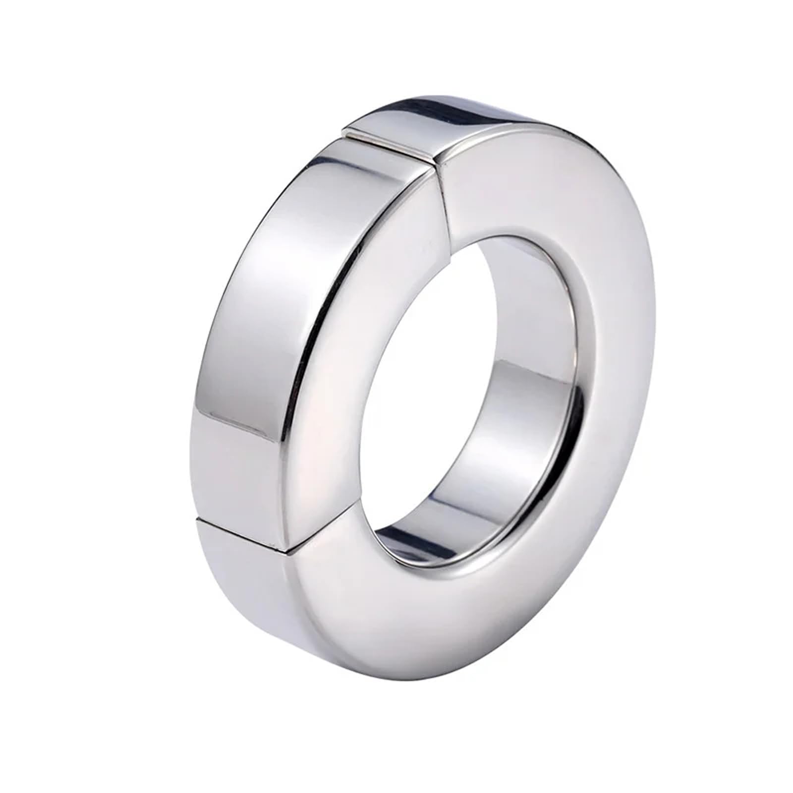 Anillo de testículo con imán de acero inoxidable SM, 5 tamaños, extensor de testículos, colgante de peso for escroto, anillo for pene, juguete sexual for hombres(56mm)