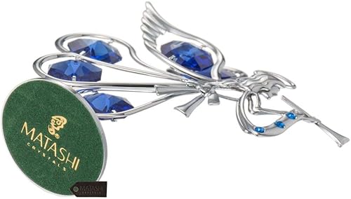 Miniatura 7 de Matashi Figura de ángel guardián de San Valentín, adorno con tachuelas de cristal, chapado en plata cromada, regalo para el día de San Valentín para