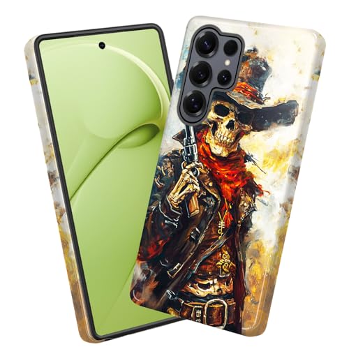 wiaekosef for Galaxy S26 Ultra Case,Heavy Duty Dual Layer Hard PC & Soft Silicone Rugged Bumper Shockproof Protective Case for Samsung Galaxy S26 Ultra 6.9 inch 2026,Cool Skull