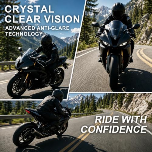 Image of PSLER Shatterproof Helmet Visor for Bell Qualifier & Qualifier DLX,Black | Impact-Resistant ,UV400 Protection, Motorcycle Tinted Face Shield Replacement for Bell Qualifier /Star /Vortex /RS-1 /Revolver