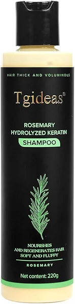 Tgideas Organic Rosemary Hair Growth Shampoo for Women and Men-Natural Thickening & Strengthening Shampoo with Hydrolyzed Keratin for Thinning Hair & Hair Loss 7.4 fl.oz