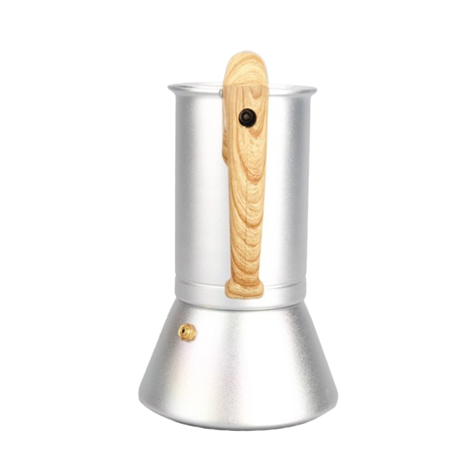 Cafetera de 150 ml Moka Pot de 3 tazas para estufa, cafetera italiana de acero inoxidable (150 ml)