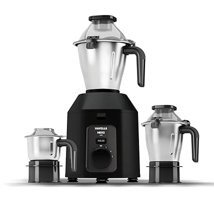 Havells Hexo 3 Jar Mixer Grinder Black 1000 W
