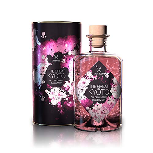 Michi Palma | The Great Kyōto Golden-Cherry-Blossom Gin (1 x 0.5 l) | 23 Karat reines Blattgold | Edle…
