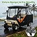 10L0L Golf Cart 4 Passenger Driving Enclosure for Club Car DS, 4-Sided Clear Window Rain Cover All Weather Waterproof Windproof Snowproof(Black&Orange)