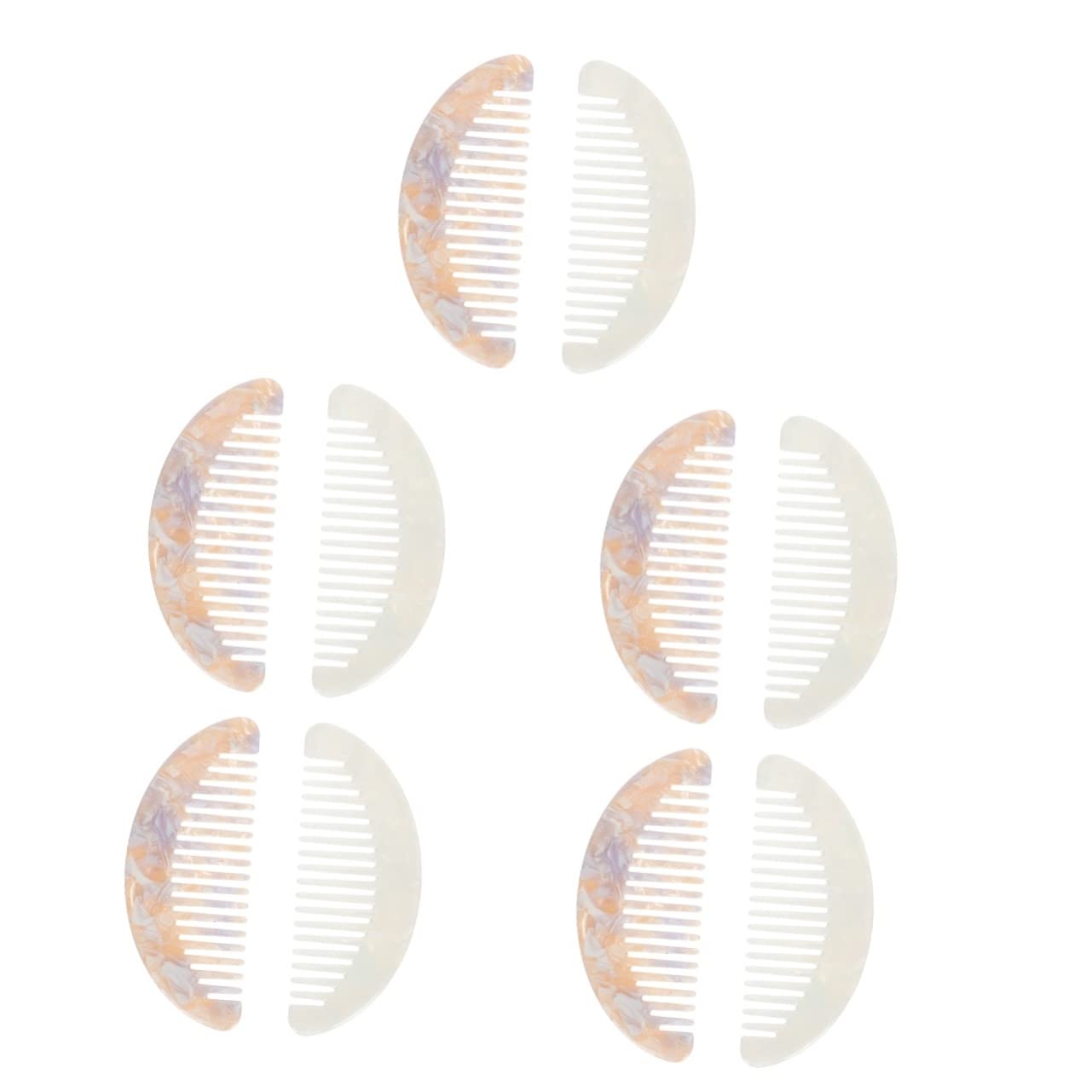 minkissy 10pezzi Pettine Mini Retro Acetato Con Denti Larghi Strumento Per Ricci e Mossi Comb Per Acconciature Pratico e Portatile Resistente e Facile Da Pulire
