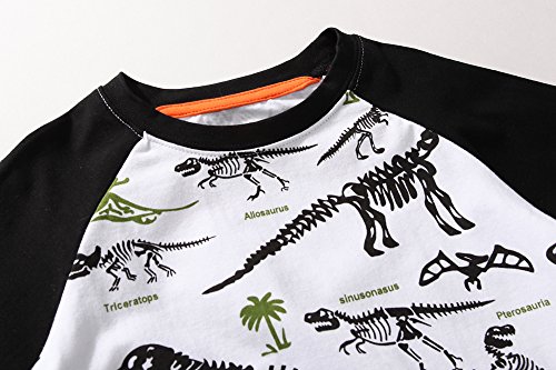 Image of Julylee Girls Cotton Pink Sweatshirts Hoodie Dinosaur Printed Tops