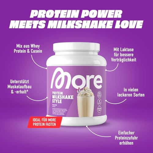 MORE Protein Milkshake, Strawberry, 750 g – Ansicht 2