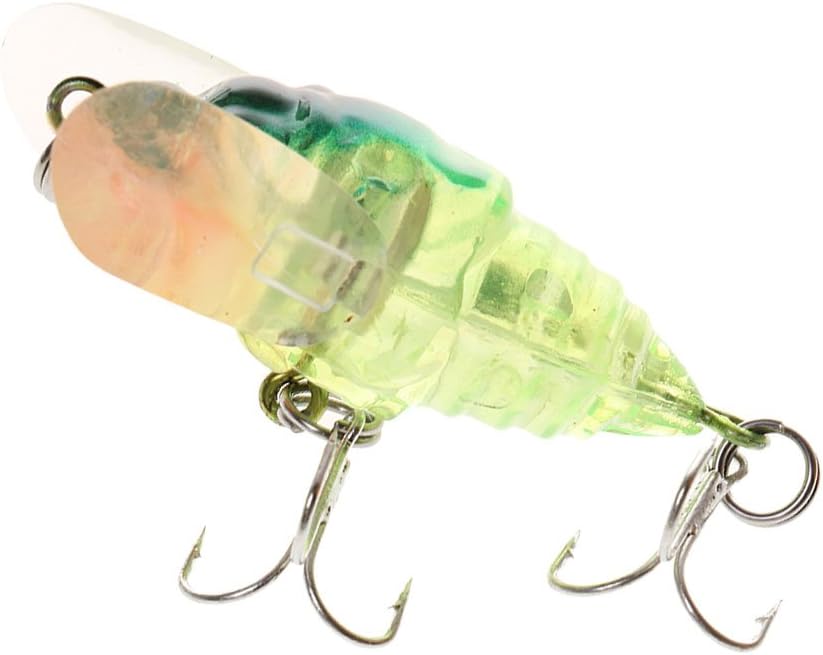 釣り用品 1個 蝉 昆虫 釣りルアー 6グラム クランク ベイト フローティング タックル シアン 良質