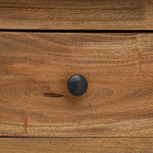 vidaXL Sideboard mit 3 Schubladen 3 Körben Handgefertigt Anrichte Kommode Lowboard TV Board HiFi Möbel Recyceltes Massivholz 100x30x50cm