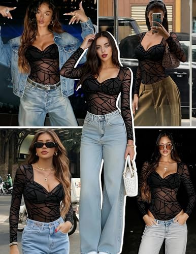 Body en maille pour femme Avidlove idéal pour vos soirées romantiques en léopard - 2