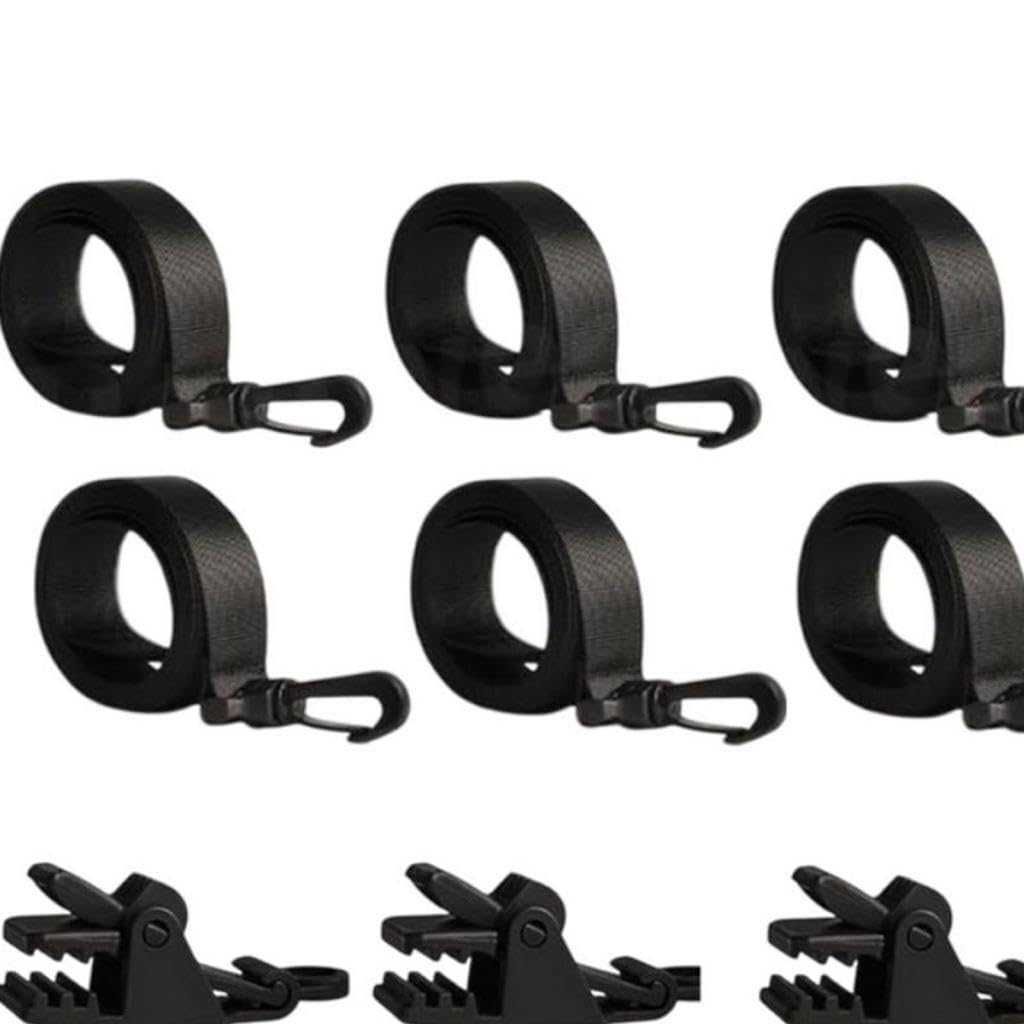 Correas de Sujeción para Cubiertas Solares de Piscinas, Kit de Fijación Versátil para Piscinas, Conexión Segura, Juego de 8 Uds.