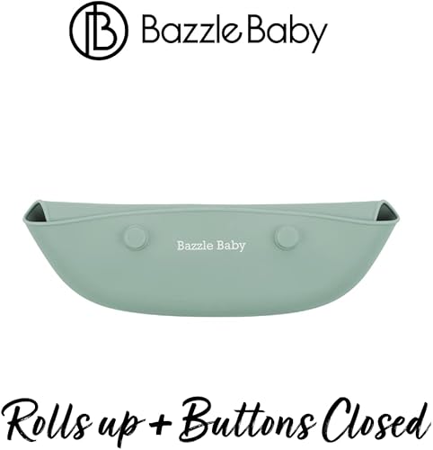 Miniatura 3 de Bazzle Baby Foodie Set for Baby led Weaning - Silicone Roll up Bib with Food Catcher, Suction Plate, Bowl and Lid with Spoon