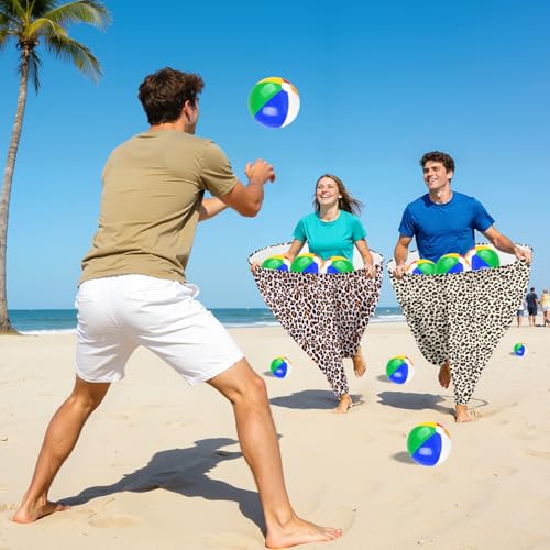 Image of Granny Pants Outdoor Game, 2PCS Granny Pants Game with 8 Bouncy Balls & 1 Air Pump (Random Colors), Big Pants Beach Ball Game Granny Pants Yard Game for Adults and Family Group Activities