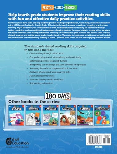 Image of 180 Days: Reading for Fourth Grade, 2nd Edition: Practice, Assess, Diagnose (180 Days of Practice)