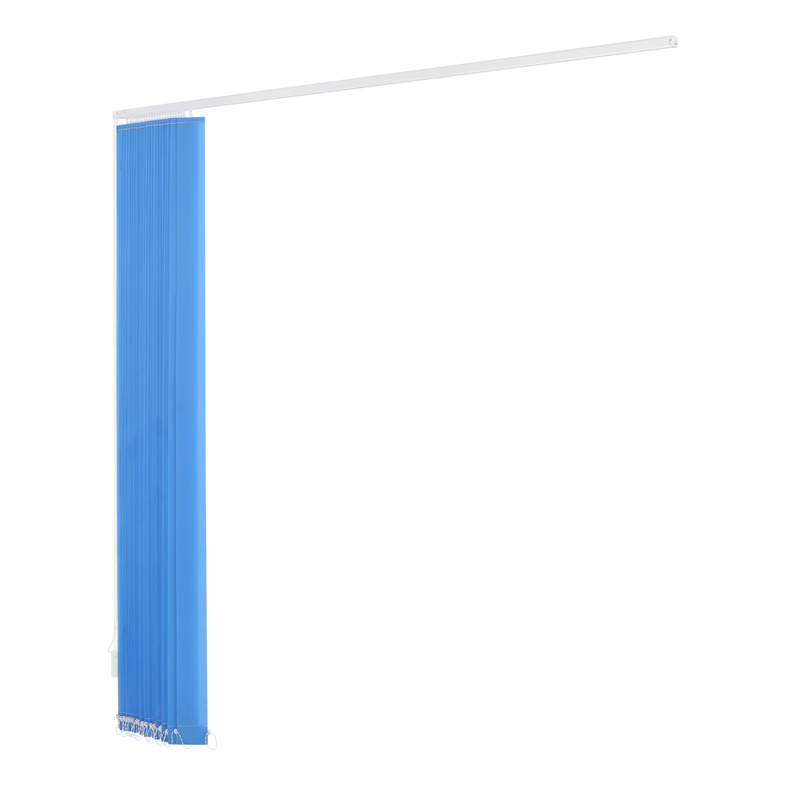 Lamellenvorhang Komplettset Vertikale Jalousien, 80 * 200cm Schiebegardinen mit Vorhangschiene, für Büroarbeitsplätze und Haus und Wohnung (Blau)