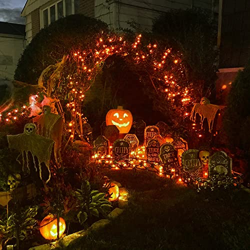 Image of RUICHEN Silver Wire 66 Ft 200 LED USB Fairy String Lights with On /Off Switch (Orange)