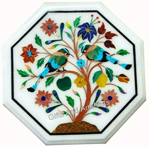 Table d'angle Art nature en marbre avec plateau octogonal haut de gamme - 2