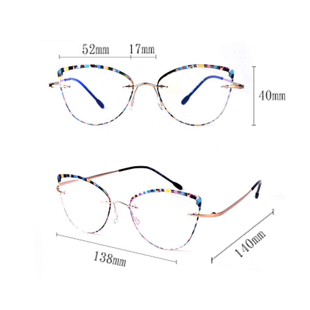 RXBFD Gafas de Lectura de computadora con Bloqueo de luz Azul, Lentes de Resina antideslumbrantes antideslumbrantes Lentes con Montura Ligera para Mujeres