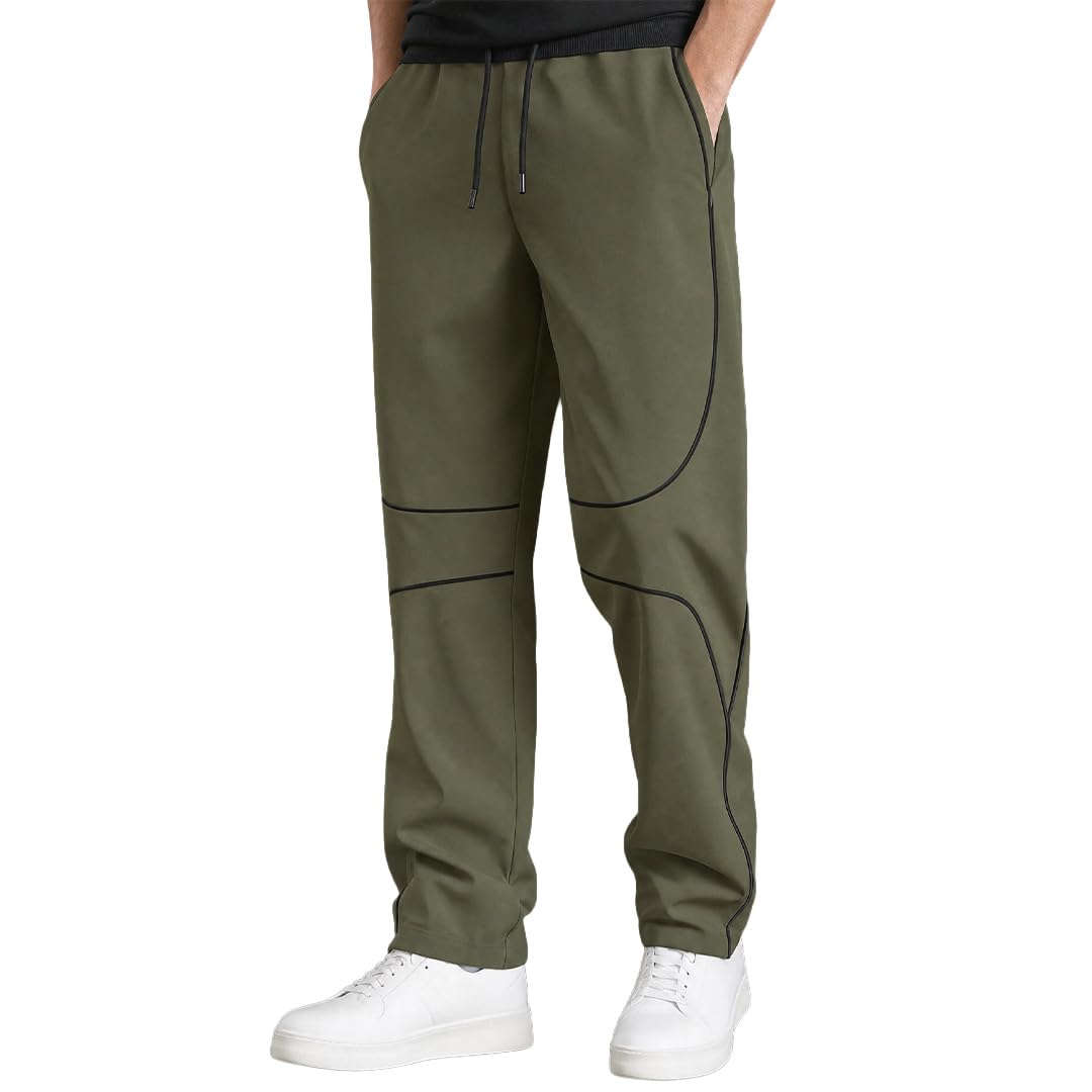 nobero Men's Mid Rise Straight Track Pants-picture-20