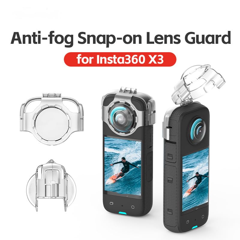 Camera Lens Anti-Fog Inserts Lens Guards Cap Silicone Protective Cover Case Sleeve Skin for Insta360 X3 Camera Protector Accessories Kit
